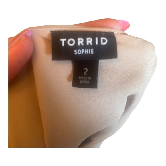 Torrid Sophie Cream Chiffon Tank Top Size XXL (18/20) - Picture 8 of 8